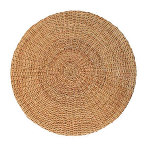 Regency Round Woven Coffee Table | Solid Mango Wood | Ball Feet | Textured Centre Table