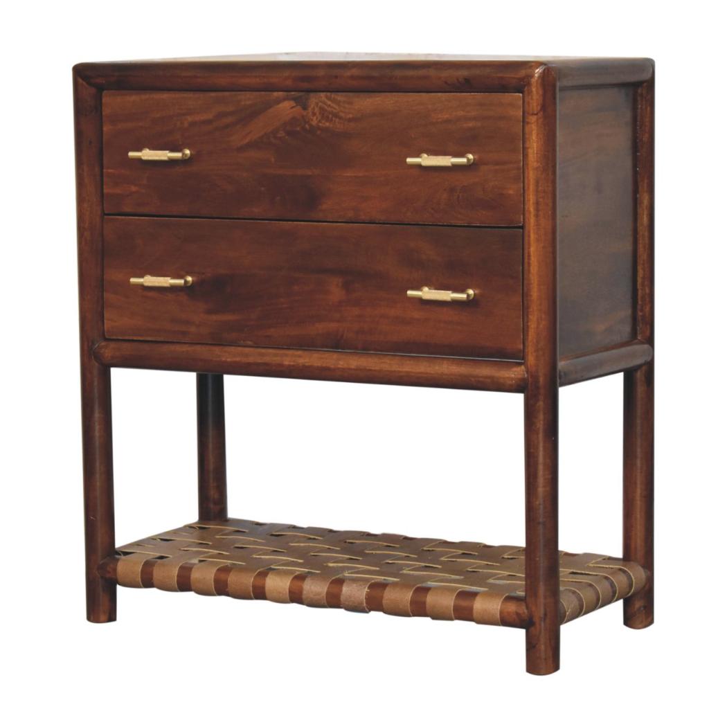 Regency Woven Bedside | Solid Mango Wood | 2 Drawers