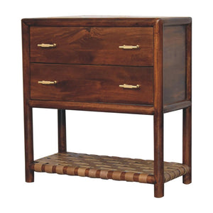 Regency Woven Bedside | Solid Mango Wood | 2 Drawers