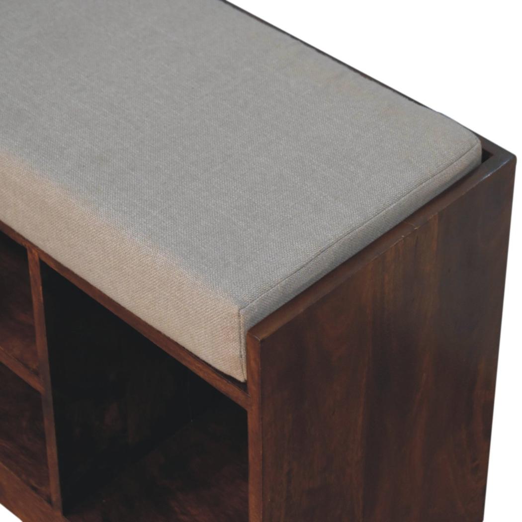 Retreat Shoe Bench | Solid Mango Wood | Chestnut Finish