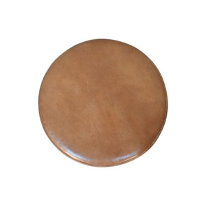 Ribbed Leather Accent Stool | Textured Detail | Contemporary Statement Seating