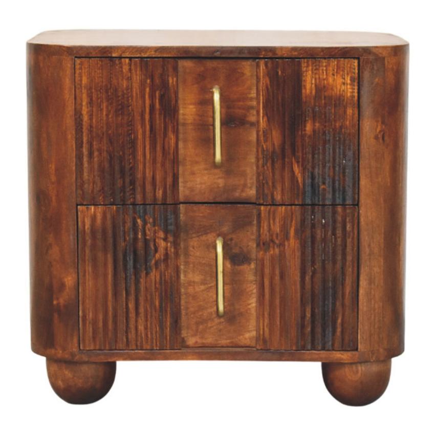 Ribera Bedside Table | Compact Bedroom Storage | Contemporary Design