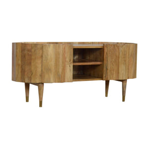 Ridged Media Unit | Textured Front | Contemporary TV Storage Cabinet