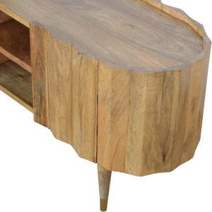Ridged Media Unit | Textured Front | Contemporary TV Storage Cabinet