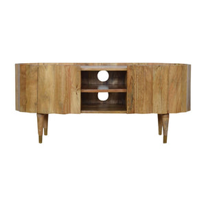 Ridged Media Unit | Textured Front | Contemporary TV Storage Cabinet