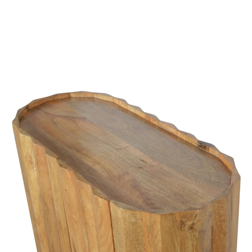 Ridged Storage Cabinet | Textured Front | Contemporary Accent Furniture