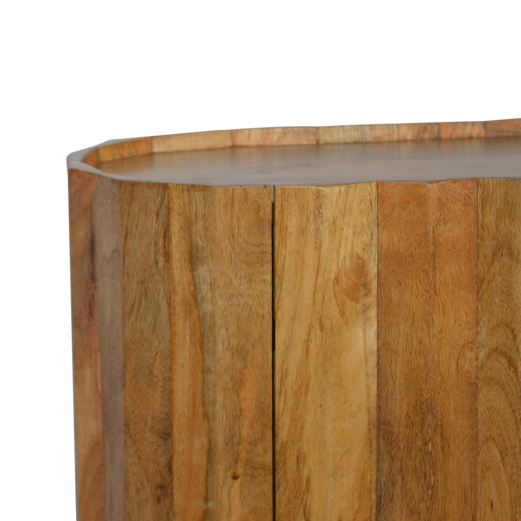 Ridged Storage Cabinet | Textured Front | Contemporary Accent Furniture