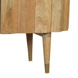 Ridged Storage Cabinet | Textured Front | Contemporary Accent Furniture