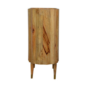 Ridged Storage Cabinet | Textured Front | Contemporary Accent Furniture