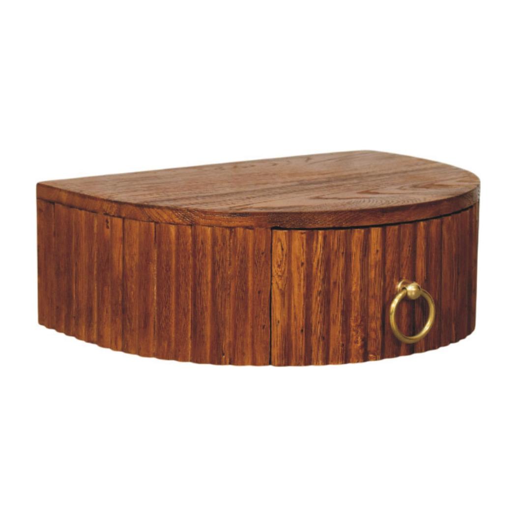 Ring Pull Wall Nightstand | Compact Storage | Space-Saving Bedroom Furniture