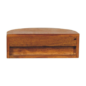 Ring Pull Wall Nightstand | Compact Storage | Space-Saving Bedroom Furniture