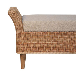 Riviera Woven Bench | Solid Wood Frame | Natural Bedroom Seating