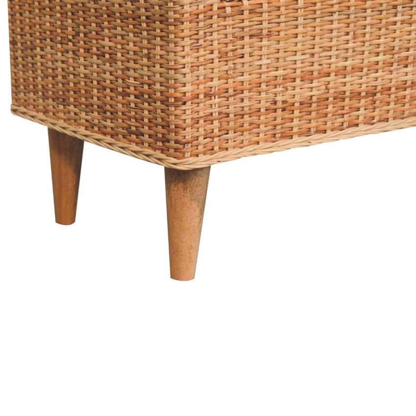 Riviera Woven Bench | Solid Wood Frame | Natural Bedroom Seating