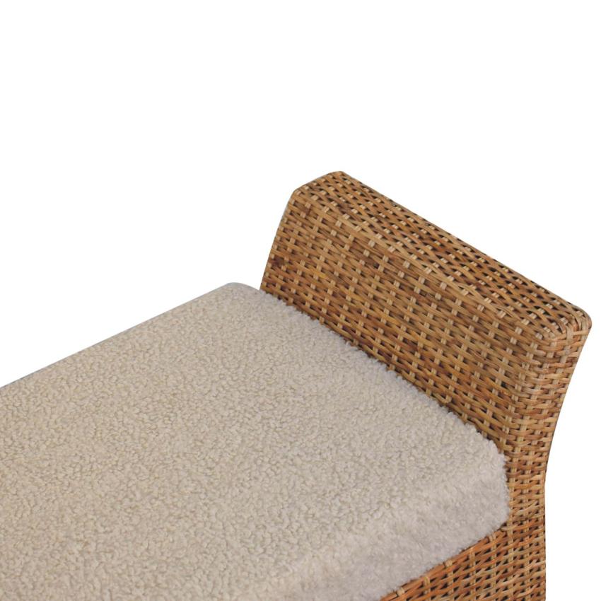 Riviera Woven Bench | Solid Wood Frame | Natural Bedroom Seating