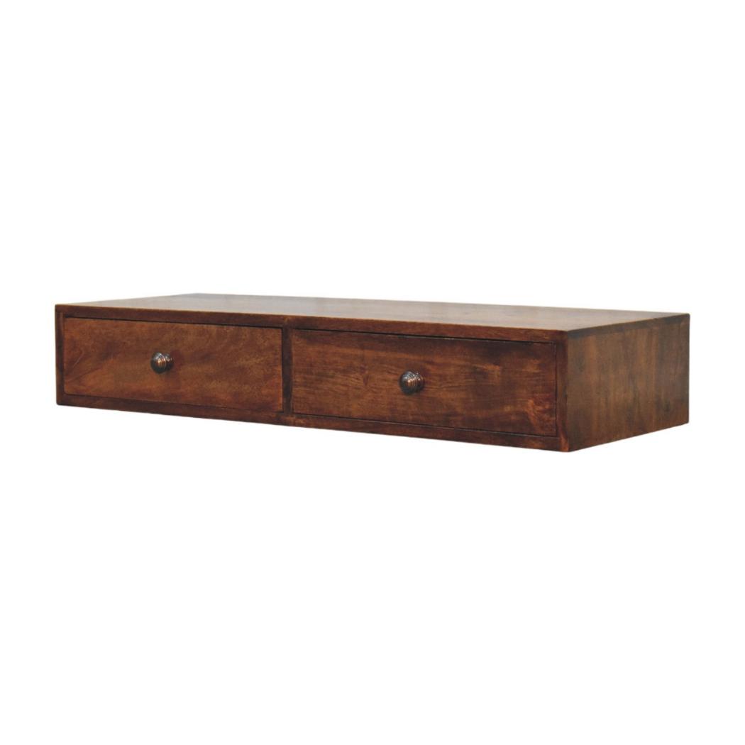 Roasted Almond Slim Console Table | Narrow Hallway Furniture