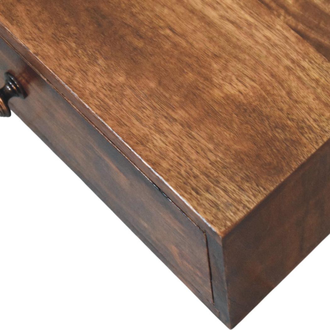 Roasted Almond Slim Console Table | Narrow Hallway Furniture