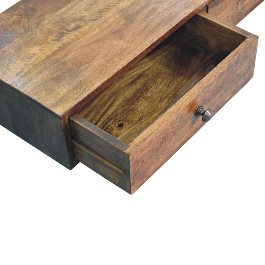 Roasted Almond Slim Console Table | Narrow Hallway Furniture