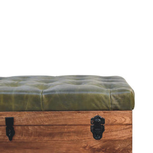 Roasted Almond Storage Trunk Bench | Warm-Toned Seating & Storage