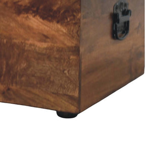 Roasted Almond Storage Trunk Bench | Warm-Toned Seating & Storage