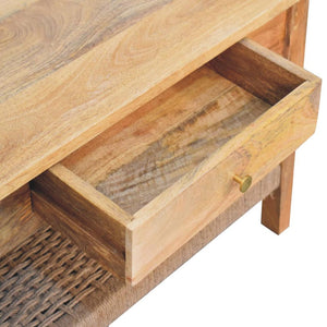 Rope Coffee Table | 1 Drawer | Textured Living Room Storage