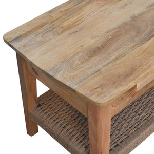 Rope Coffee Table | 1 Drawer | Textured Living Room Storage
