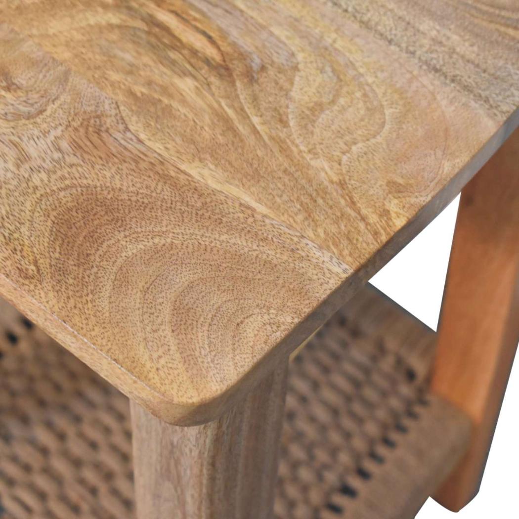 Rope End Table | Textured Detail | Compact Accent Design