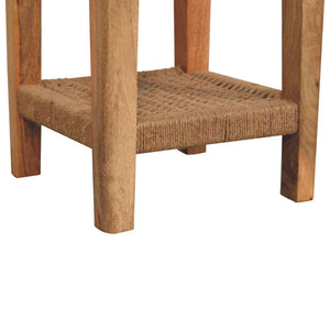 Rope End Table | Textured Detail | Compact Accent Design