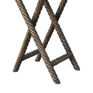 Rope Side Table | Metallic Finish | Textured Accent Table
