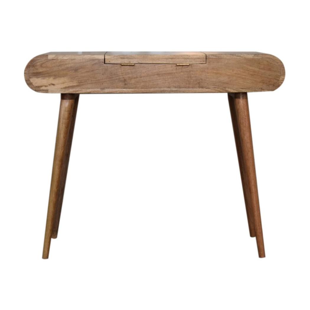 Round Dressing Table | Oak-Inspired Finish | Bedroom Vanity