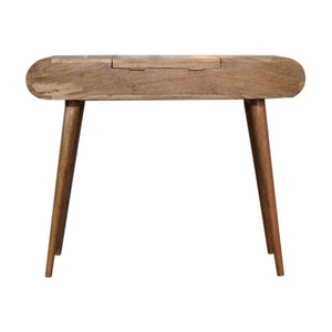 Round Dressing Table | Oak-Inspired Finish | Bedroom Vanity