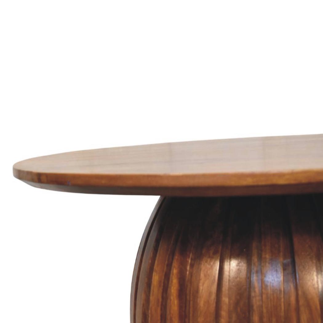 Round Fluted Coffee Table | Textured Living Room Centrepiece
