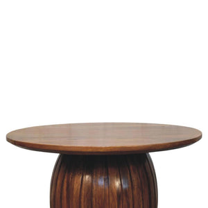 Round Fluted Coffee Table | Textured Living Room Centrepiece
