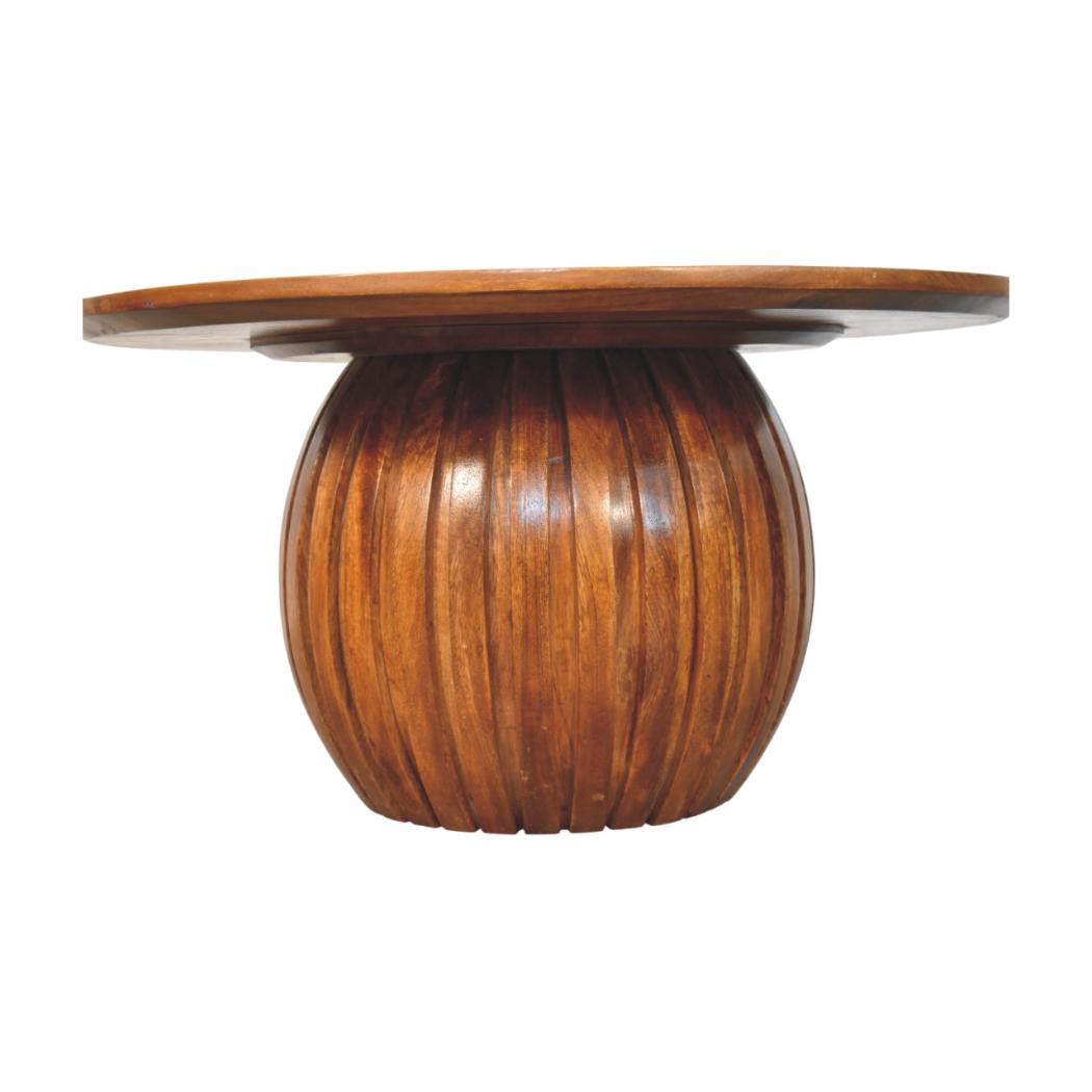 Round Fluted Coffee Table | Textured Living Room Centrepiece