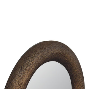 Round Hammered Mirror | Metallic Finish | Textured Wall Décor