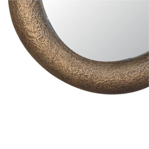 Round Hammered Mirror | Metallic Finish | Textured Wall Décor
