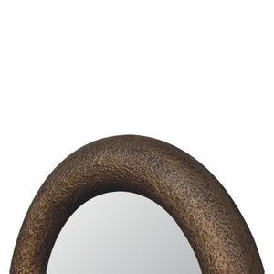 Round Hammered Mirror | Metallic Finish | Textured Wall Décor