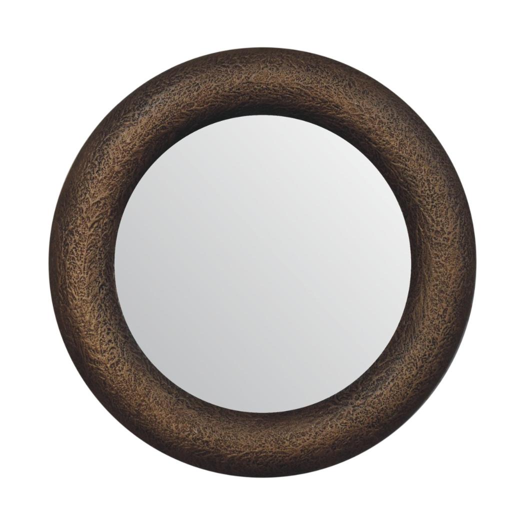 Round Hammered Mirror | Metallic Finish | Textured Wall Décor