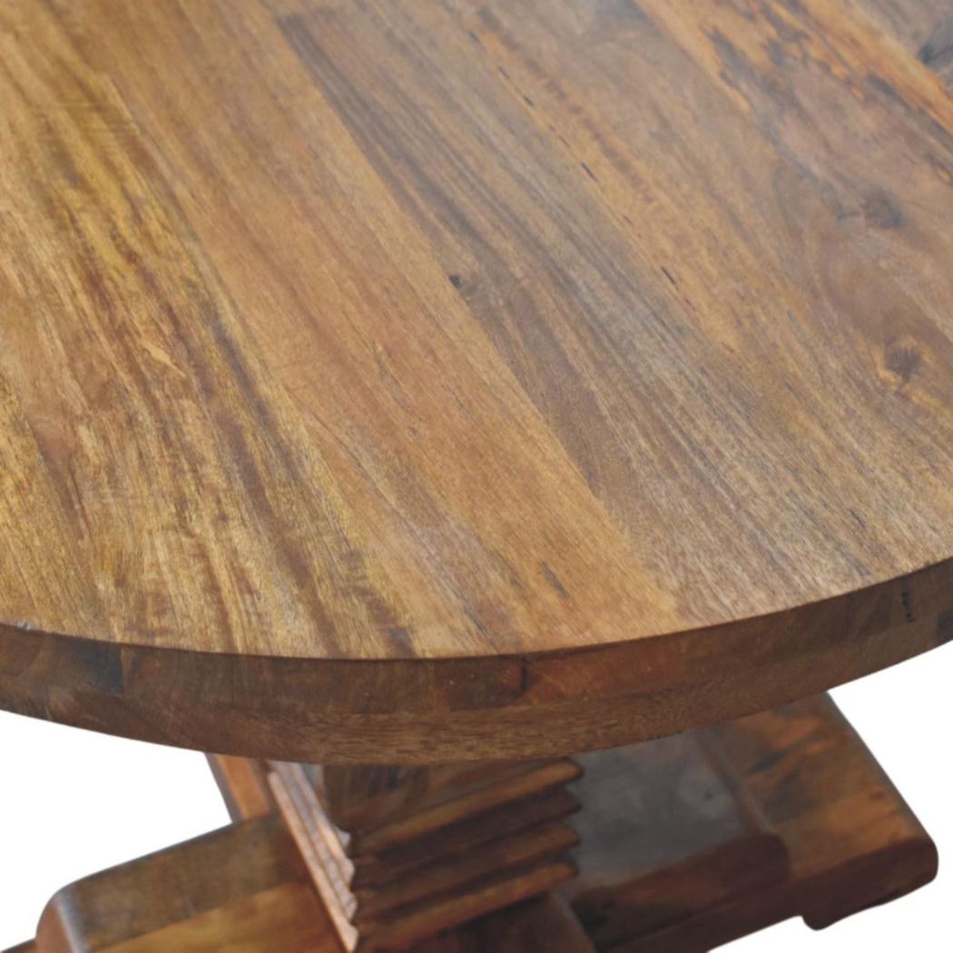 Round Pedestal Dining Table | Central Base | Sculptural Dining Design