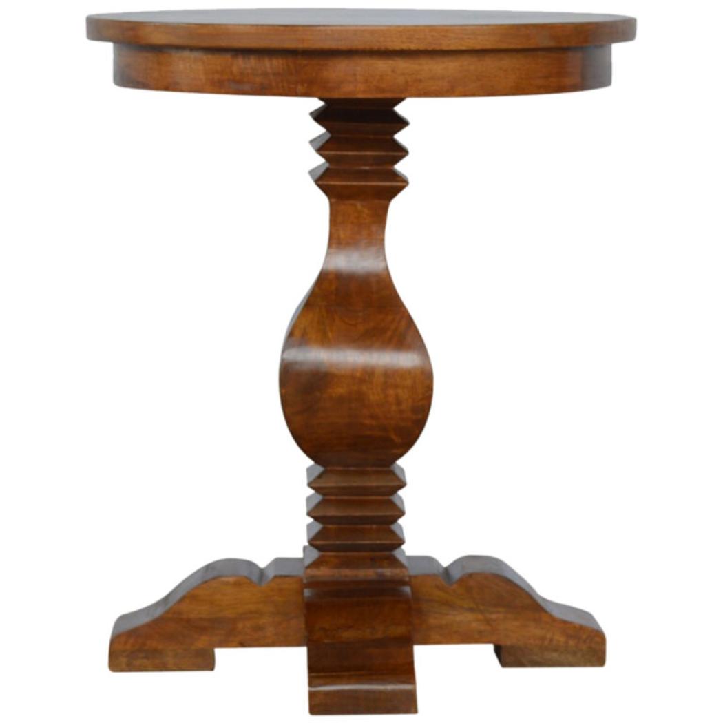 Round Pedestal Tea Table | Compact Design | Classic Occasional Table