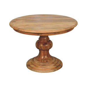 Round Turned Dining Table | Sculptural Pedestal Style | Timeless Design