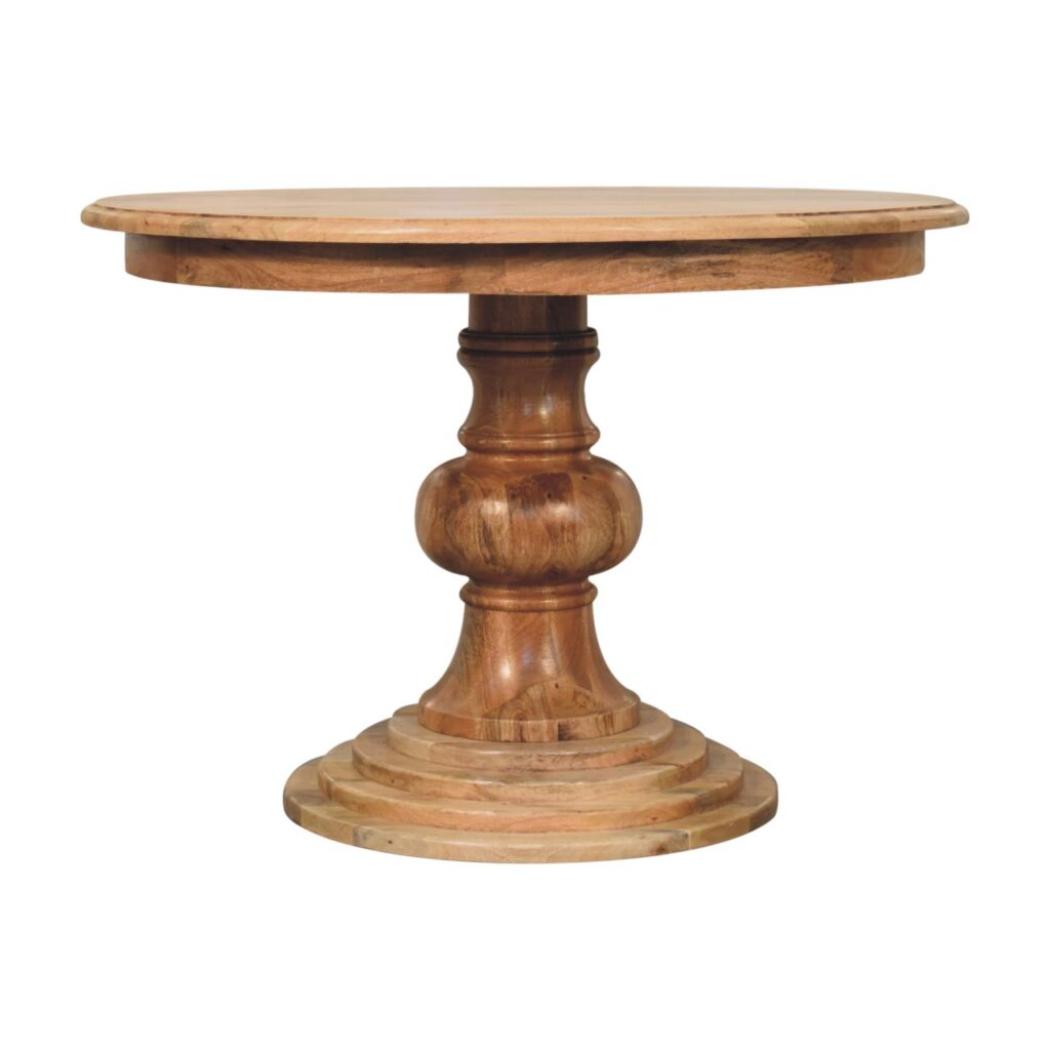 Round Turned Dining Table | Sculptural Pedestal Style | Timeless Design