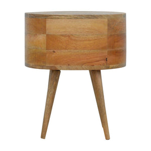 Rounded Bedside Table | Soft-Edge Design | Compact Bedroom Storage