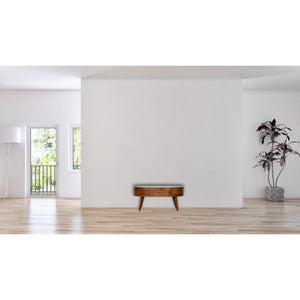 Rounded Coffee Table | Chestnut Finish | Contemporary Living Room Furniture