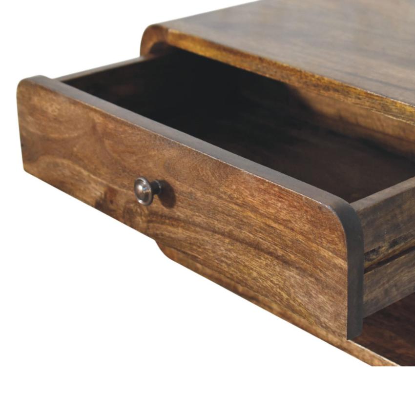Rounded Edge 1 Drawer Bedside | Solid Wood Nightstand