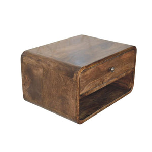 Rounded Edge 1 Drawer Bedside | Solid Wood Nightstand