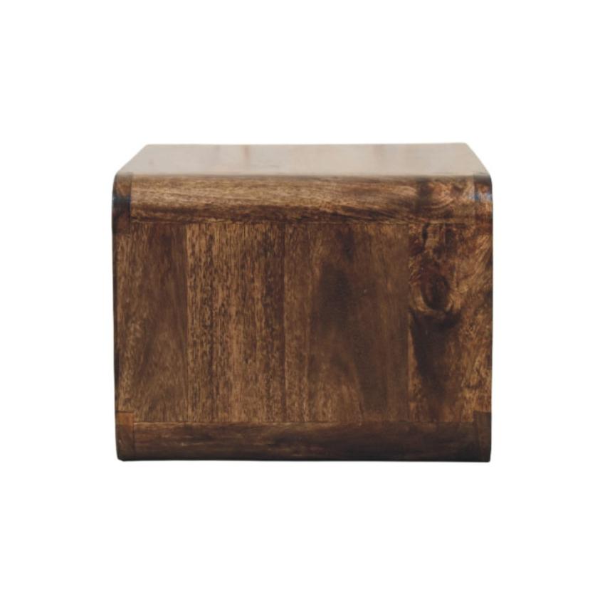 Rounded Edge 1 Drawer Bedside | Solid Wood Nightstand