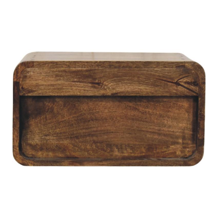Rounded Edge 1 Drawer Bedside | Solid Wood Nightstand