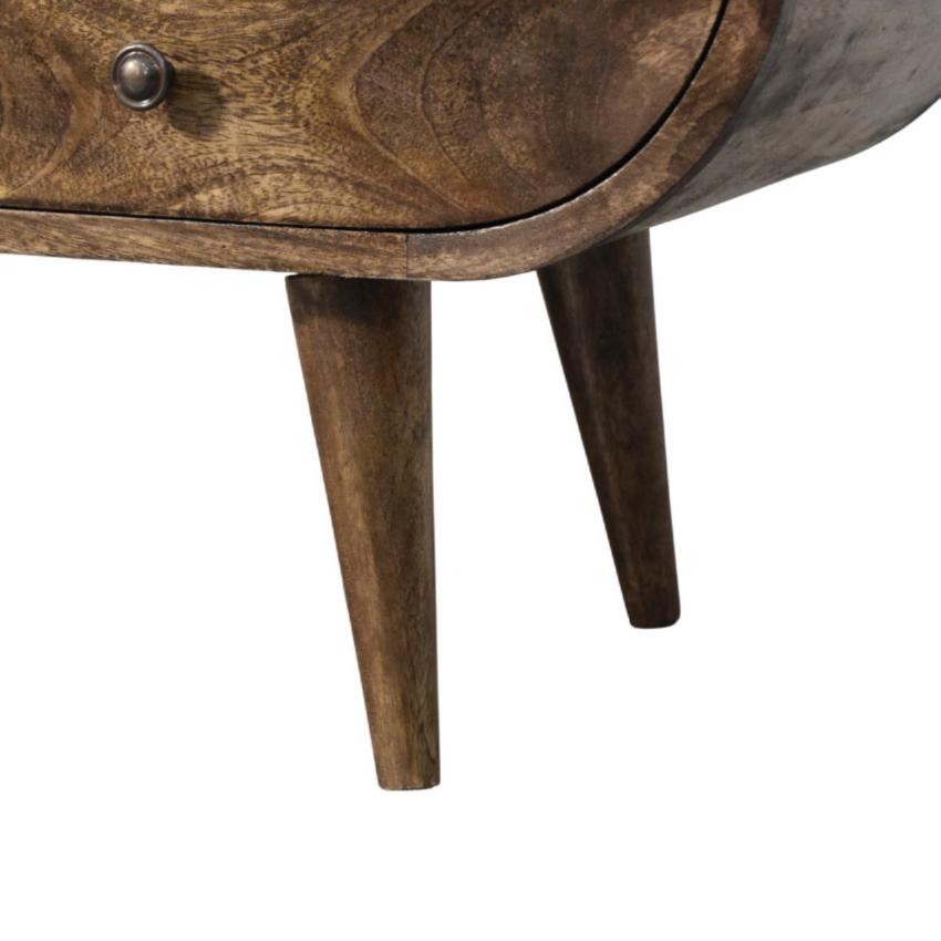Rounded Edge 2 Drawer Media Unit | Solid Wood TV Stand