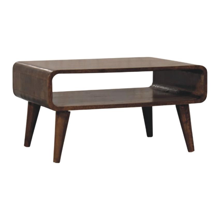 Rounded Edge Coffee Table | Solid Wood Living Room Table