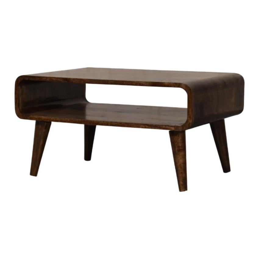 Rounded Edge Coffee Table | Solid Wood Living Room Table